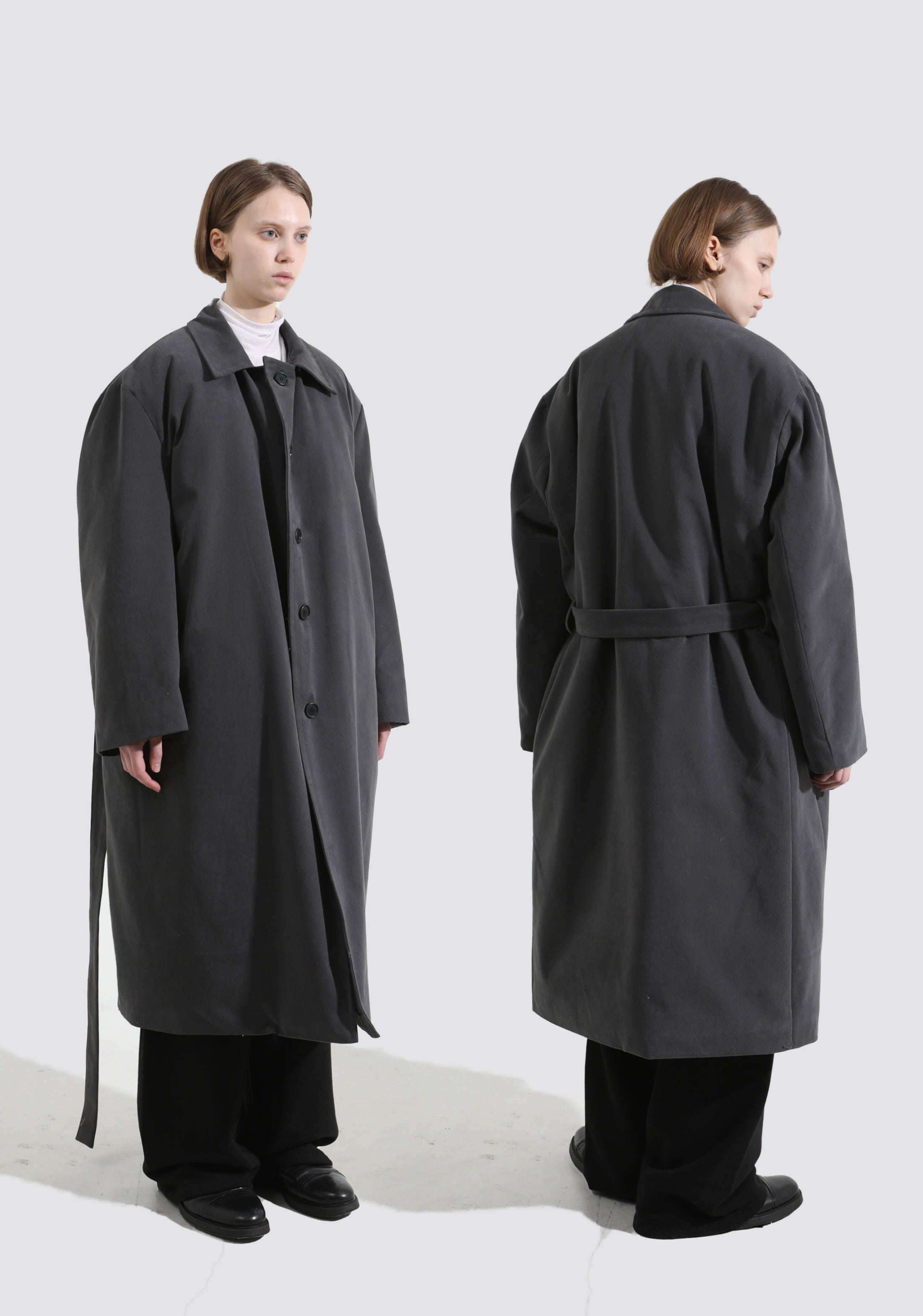 FW23 UNISEX OVERSIZED PADDED LONG COAT #GRAY [sold out]