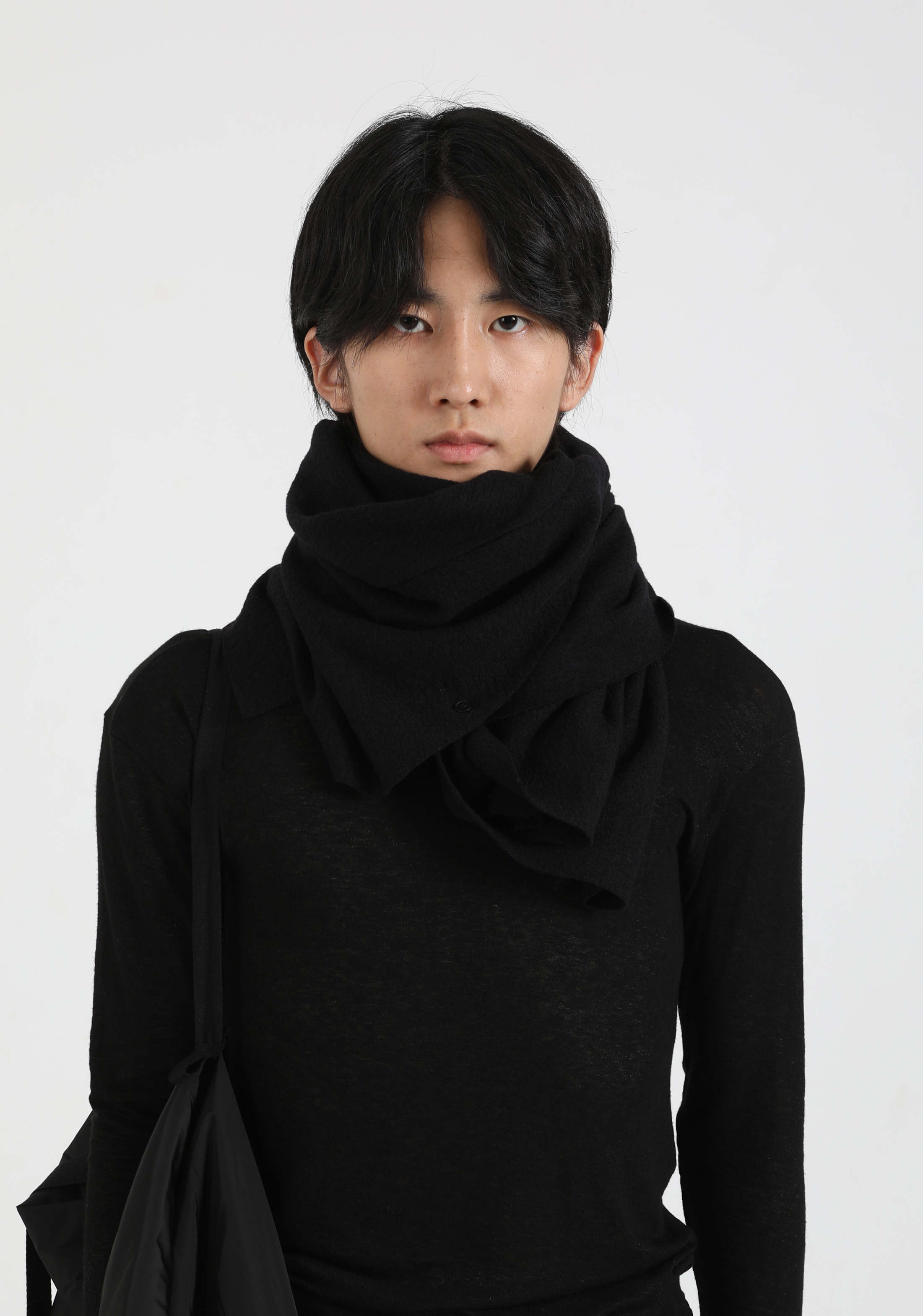 FW23 UNISEX WOOL MUFFLER #BLACK [sold out]