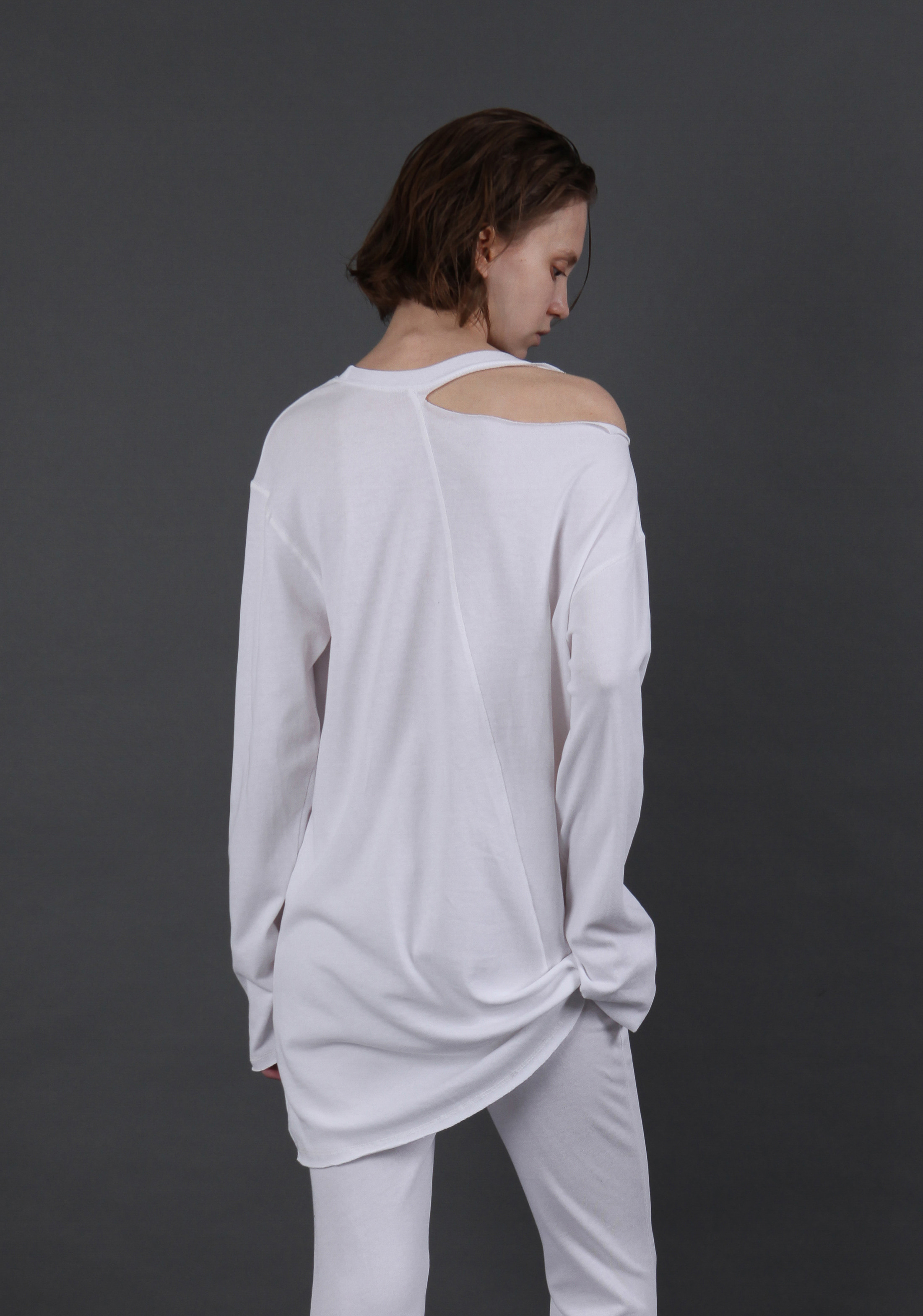 SS24 UNISEX AMU INCISED T-SHIRT #WHITE [sold out]